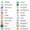 jQuery social bookmark widget