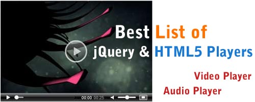 40+ Best jQuery Players tutorials both Audio Player and Video Player