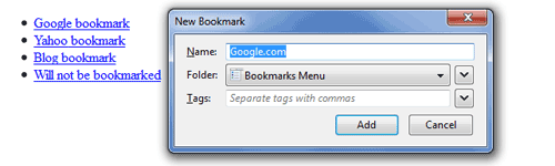 jQuery Bookmark script jQuery Bookmark script