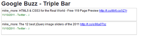 Google Buzz Widget - A jQuery Plugin jquery google buzz widget plugin