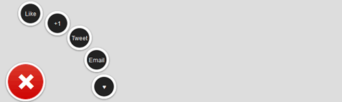 Path App Fly-out Menu using CSS3 & jQuery jquery css3 social bookmark fly out menu
