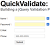 QuickValidate: Building a jQuery Validation Plugin