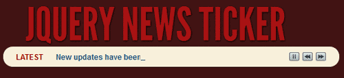 jQuery News Ticker jQuery News Ticker