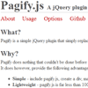 Pagify.js : A jQuery plugin for single page web sites