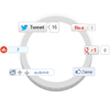 Zoom out share button with jQuery and CSS3