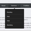 jQuery powered HTML5 navigation menu