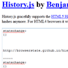 History.js : HTML5 History/State APIs with jQuery