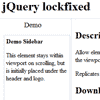 jQuery lockfixed