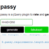 Passy : jQuery plugin to Rate and Generate Passwords