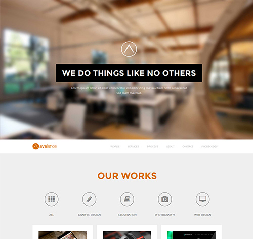 Avalance - WordPress Portfolio Website Theme