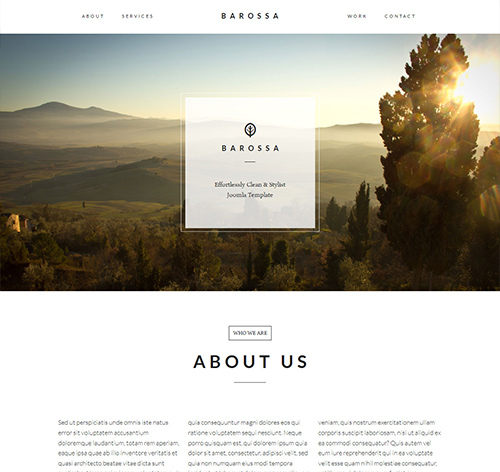 Barossa - Versatile One Page Joomla Template
