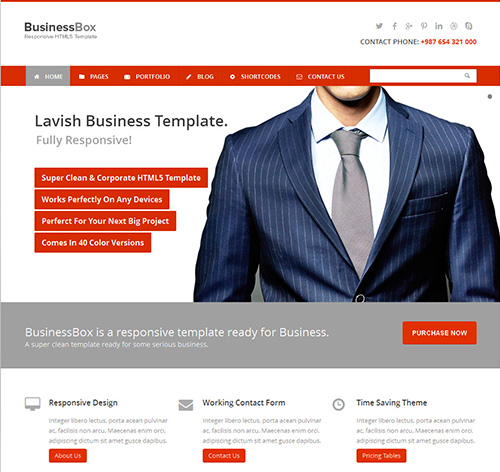 BusinessBox - Responsive Business WordPress Theme