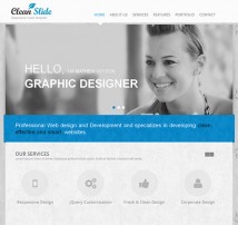 Clean Slide Responsive vCard Wordpress Theme