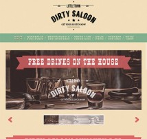 Dirty Saloon - A Rugged One Page Wordpress Theme