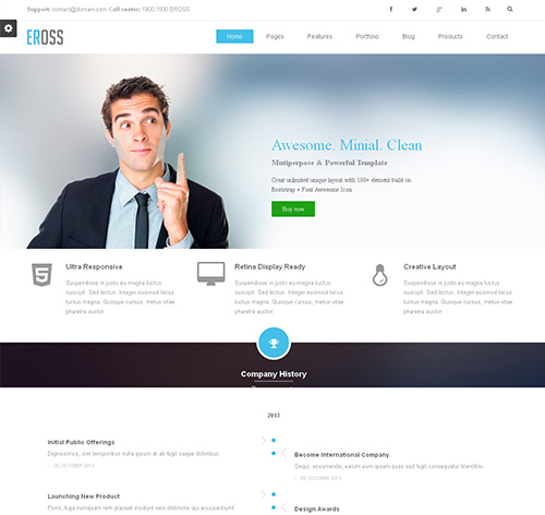 Eross - Responsive Multipurpose HTML5 Template