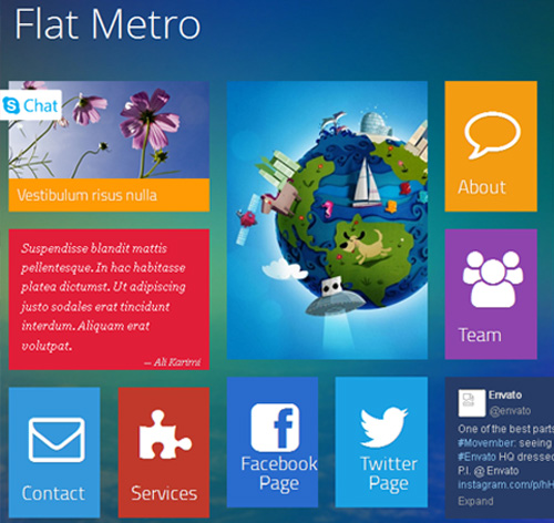 Flat Metro - Responsive Drupal Theme