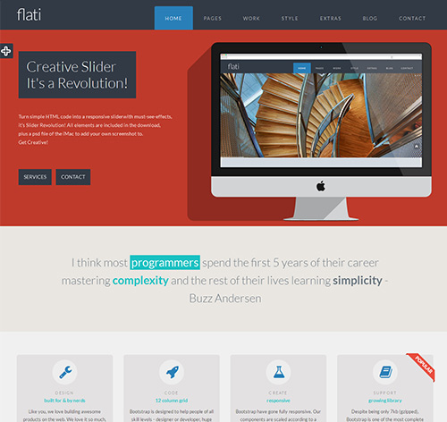 Flati - Responsive Flat Bootstrap WordPress Theme