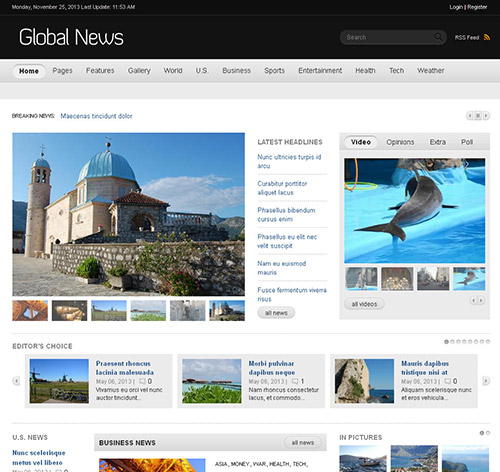 Global News Portal - Responsive Drupal Theme