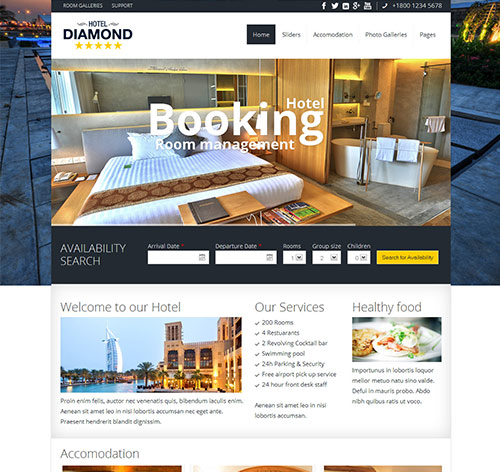 Hotel Diamond - Drupal Hotel Booking Theme