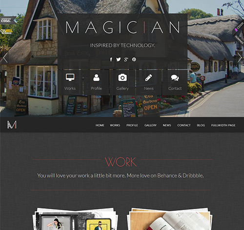 Magician Responsive Parallax WordPress Theme