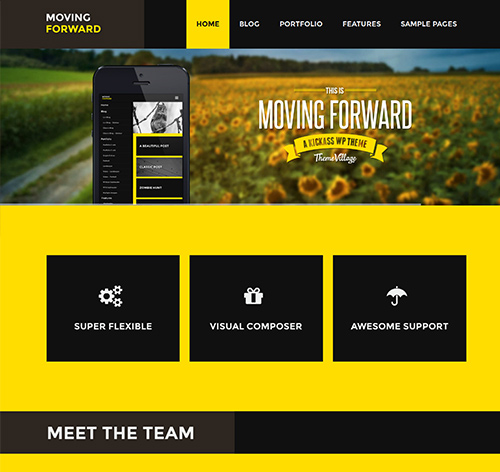 Moving Forward - a WordPress Theme with Character
