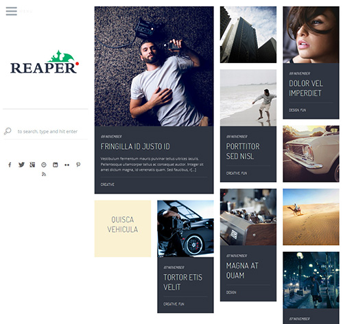 Reaper - Minimal Creative Blog and Portfolio Theme