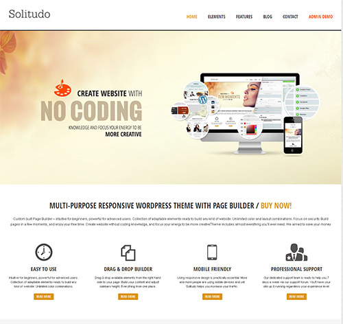 Solitudo: Page Builder & 30 Customizable Elements