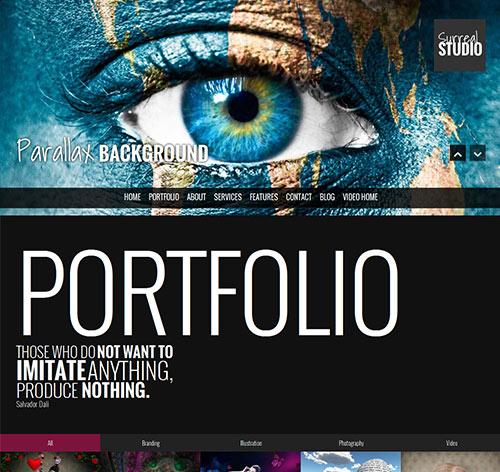 Surreal - One Page Parallax Drupal Theme