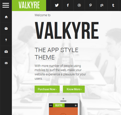 Valkyre App Style WP Theme