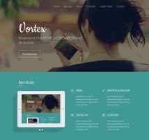Vortex - One Page Parallax Flat WordPress Theme