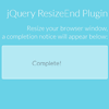 jQuery Resize End Plugin
