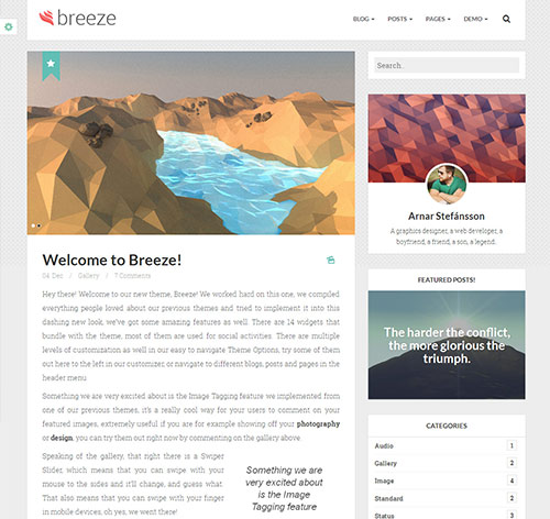 Breeze | Minimalist Responsive Personal Blog