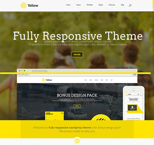 Yellow - Fully Responsive Theme with Design Pack
