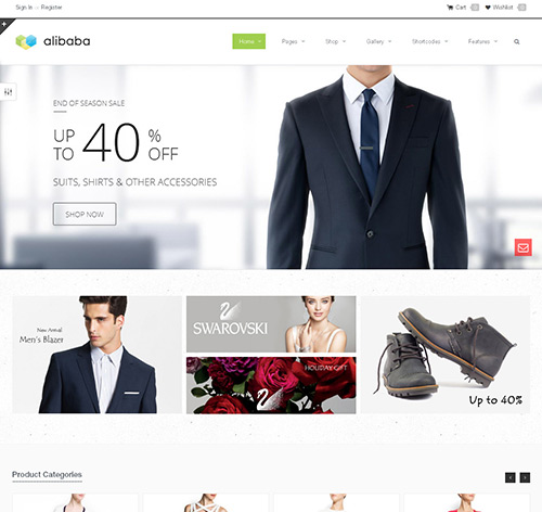 Alibaba Multi Purpose Responsive MarketPlace Theme