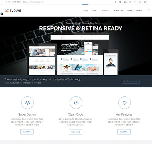 Evolve - Responsive Multi-Purpose Website Template