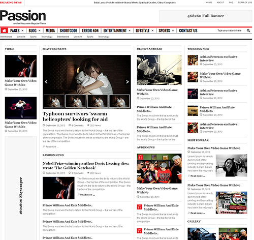 Passion- Magazine HTML5 Template