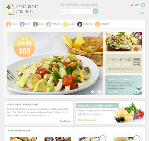 Restaurant - WordPress Jigoshop Theme
