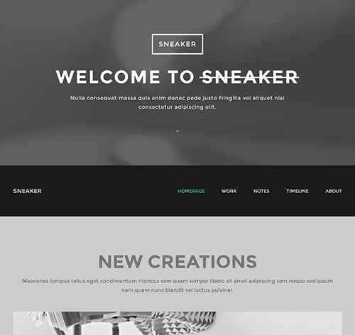 Sneaker – Responsive Portfolio WordPress Theme