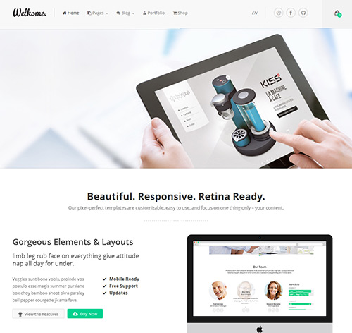 Welkome — One Page Multi-Purpose Theme