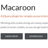 Macaroon : jQuery plugin for acessing Browser Cookies