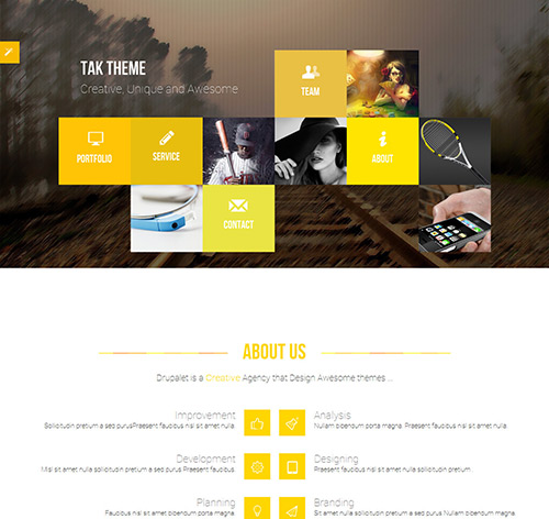 TAK - Responsive Onepage Portfolio Drupal