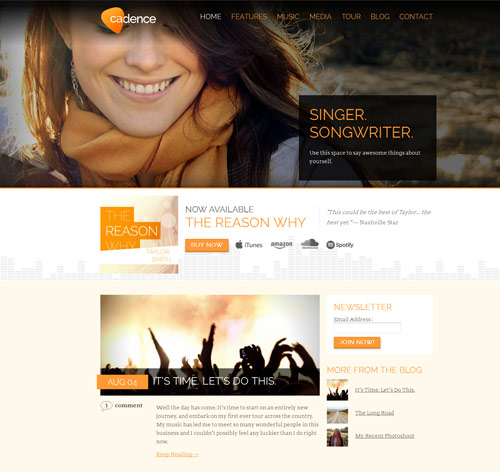 Cadence – WordPress Music Theme