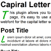 Capital Letter : jQuery plugin for creating awesome Capital Letters