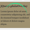 jQuery Plain Overlay Plugin