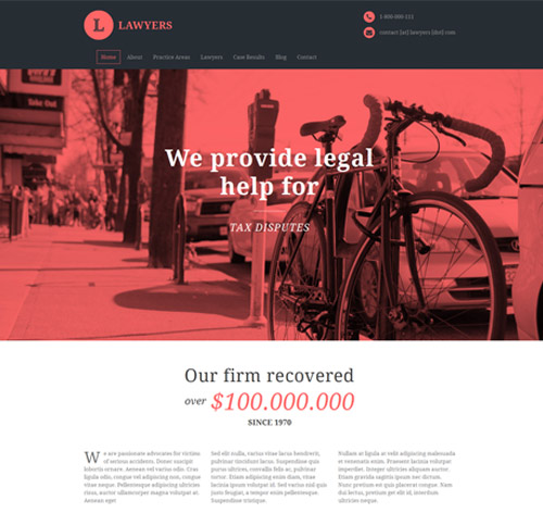 Lawyers - Responsive Business Wordpress Theme