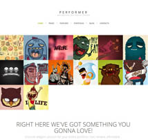 Performer Minimalistic Portfolio WordPress Theme
