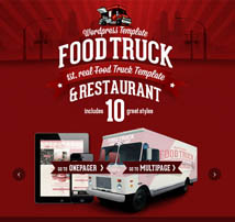 Food Truck & Restaurant 10 Styles - WP Theme
