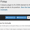 Fixtop : jQuery plugin to fix DOM element to the Top