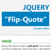 jQuery Flip-Quote
