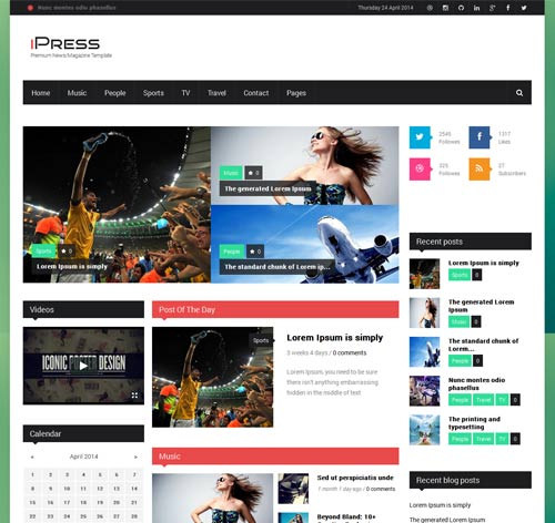 iPress - Responsive News/Magazine Drupal theme